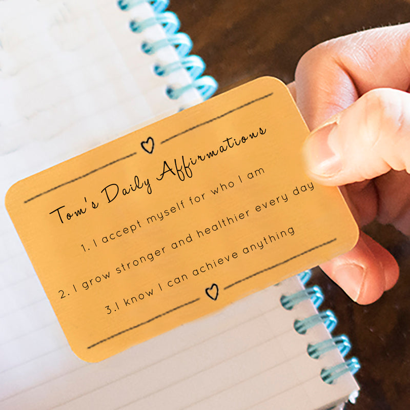 Personalised Daily Affirmations Wallet Keepsake Card