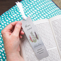 Birth Flower Personalised Water Colour Bookmark