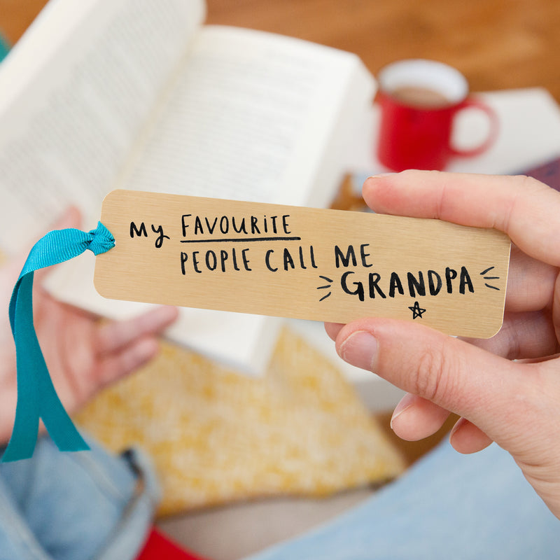 My Favourite People Call Me Grandad' Gold Bookmark