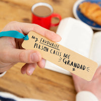 My Favourite People Call Me Grandad' Gold Bookmark