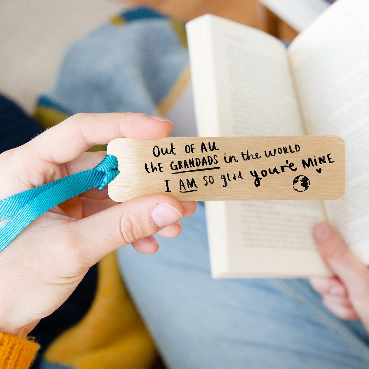 Grandad I Am So Glad You're Mine' Bookmark GOLD