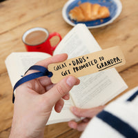 Great Dads Get Promoted To Grandad' Bookmark GOLD