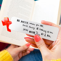 Same Moon As Me' Long Distance Relationship Bookmark