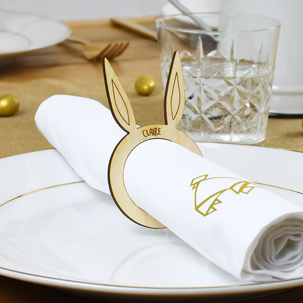 Easter Personalised Placecards Napkin Rings