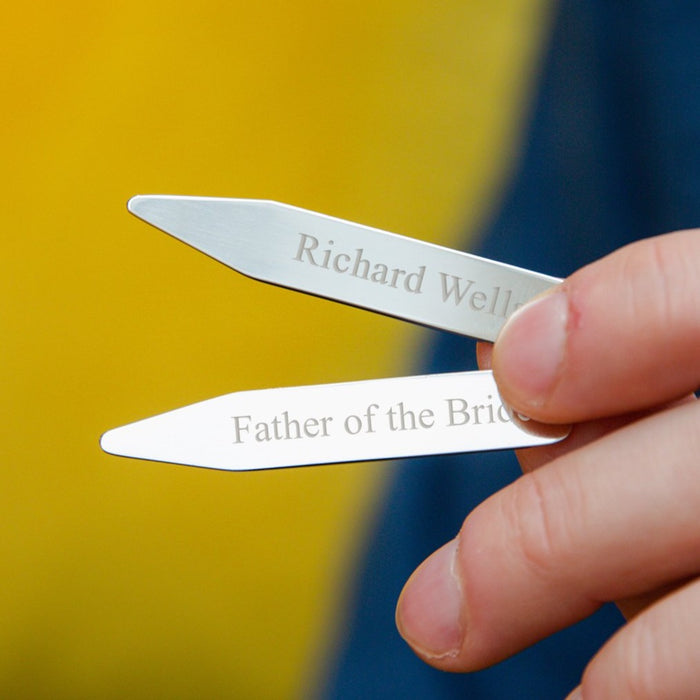 Personalised Silver Collar Stiffeners