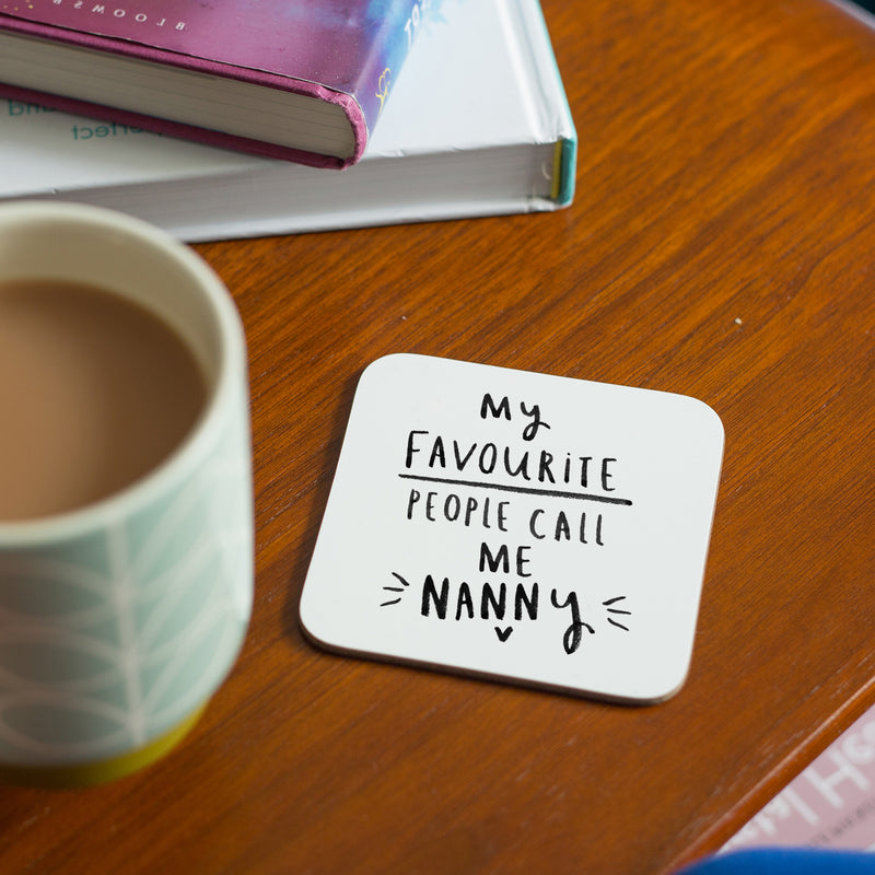 My favourite People Call Me Grandma / Grandad Coaster Set