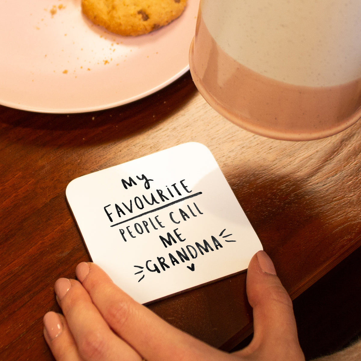 My favourite People Call Me Grandma / Grandad Coaster Set