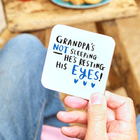 Grandma and Grandpa' Not Sleeping Coaster Set