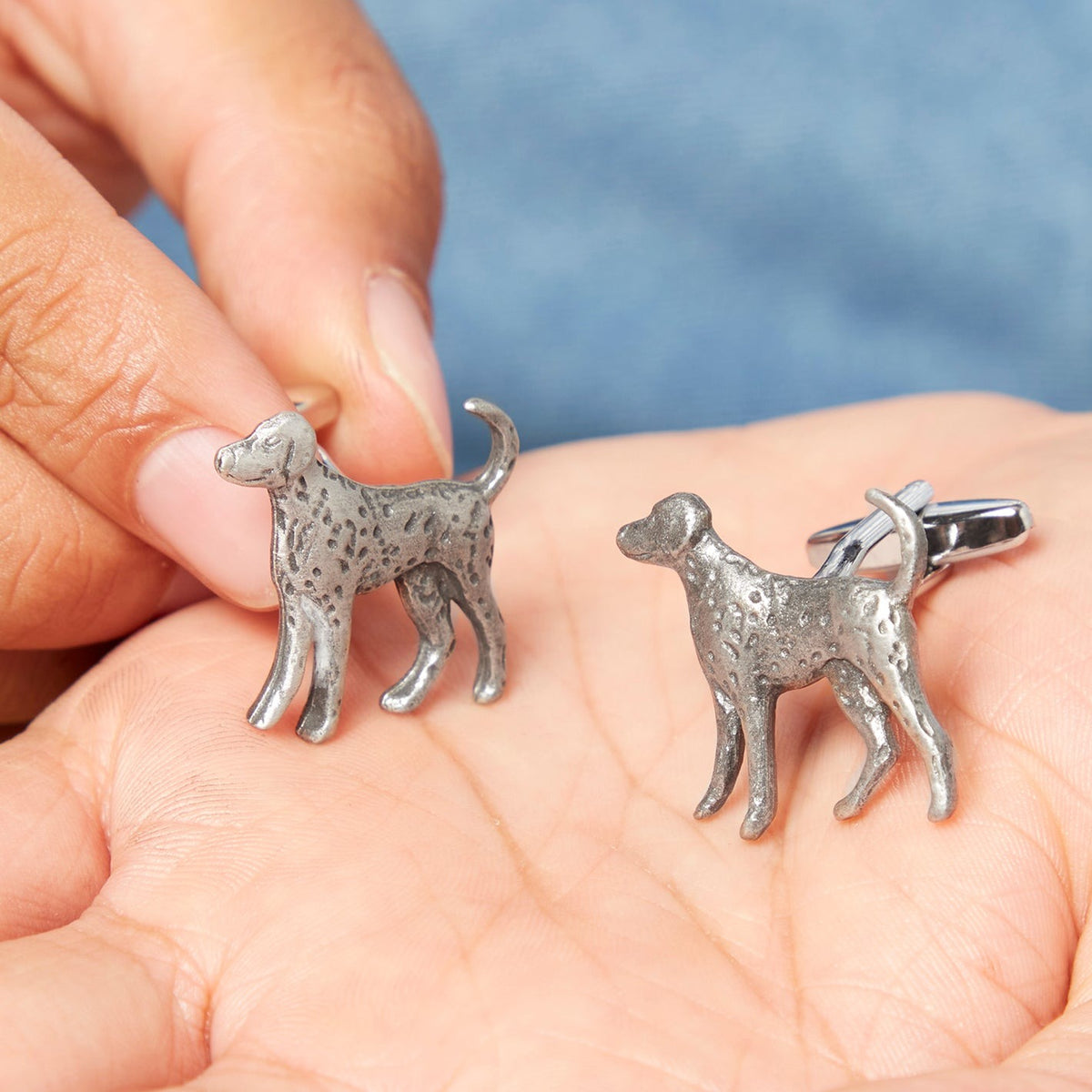 Pewter Dalmation Dog Cufflinks