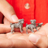 Pewter Pug Dog Cufflinks