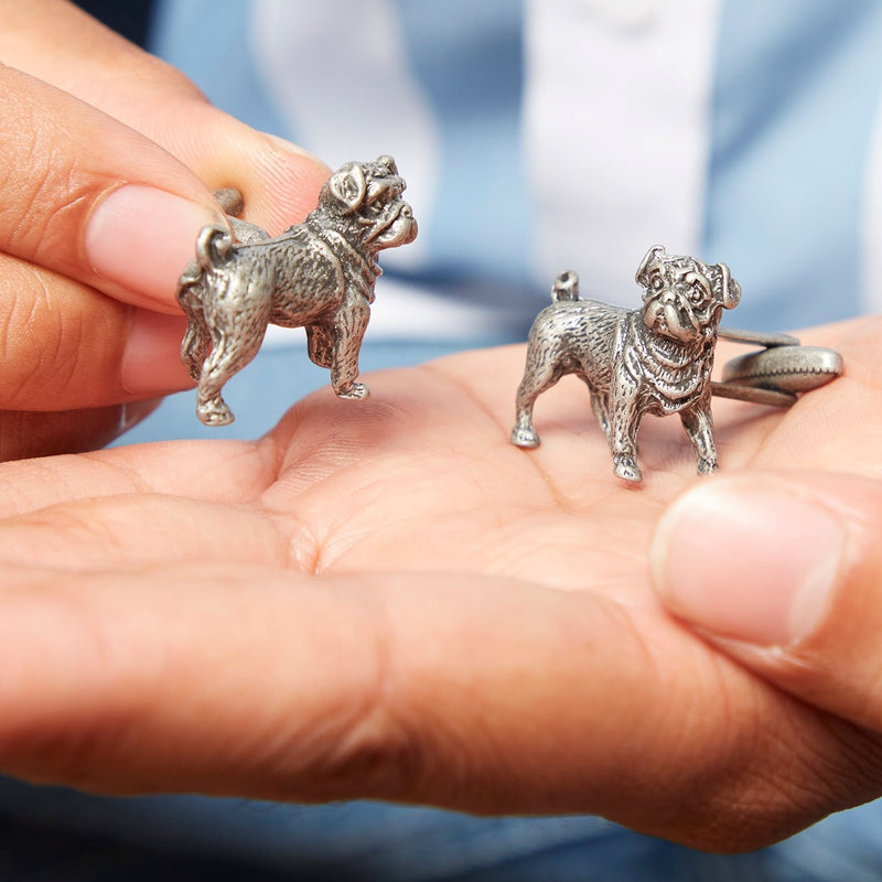 Pewter Pug Dog Cufflinks