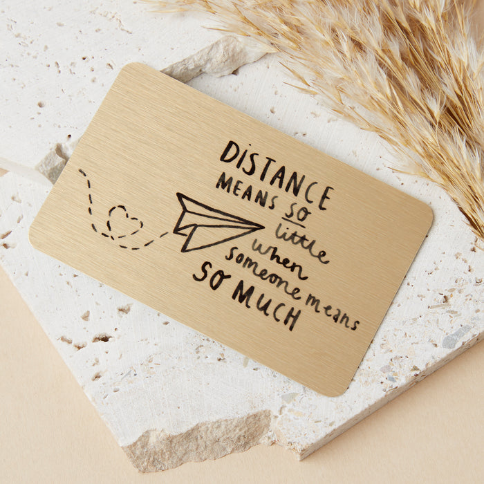 Distance Means So Little' Long Distance Wallet Card