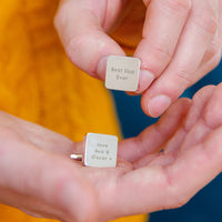 Solid Square Personalised Cufflinks