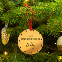 First Christmas As Daddy Personalised Christmas Decoration