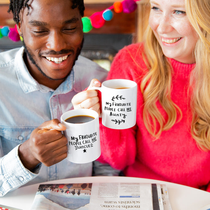 My Favourite People Call Me Aunty And Uncle' Mug Set