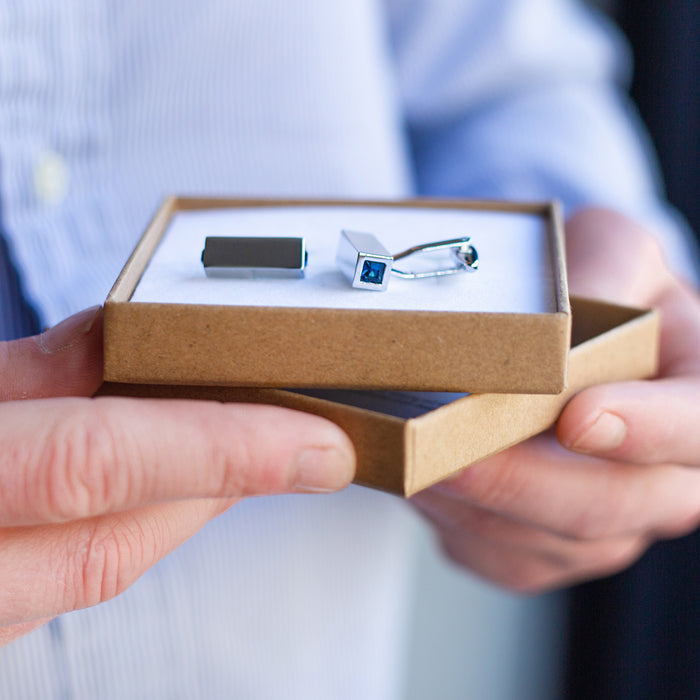 Birthstone Personalised Bar Cufflinks