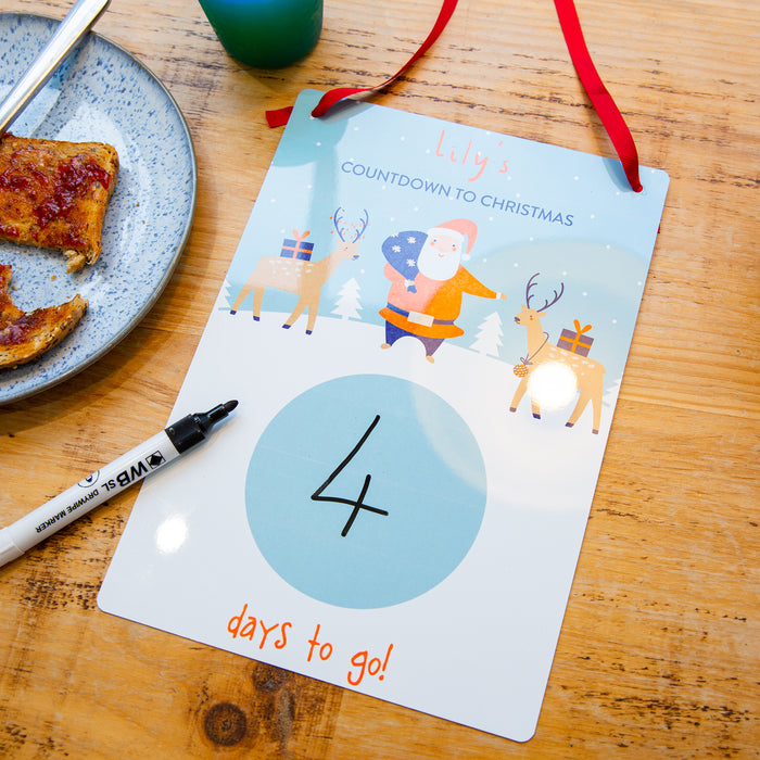 Countdown To Christmas Personalised Kid's Christmas Advent Calendar