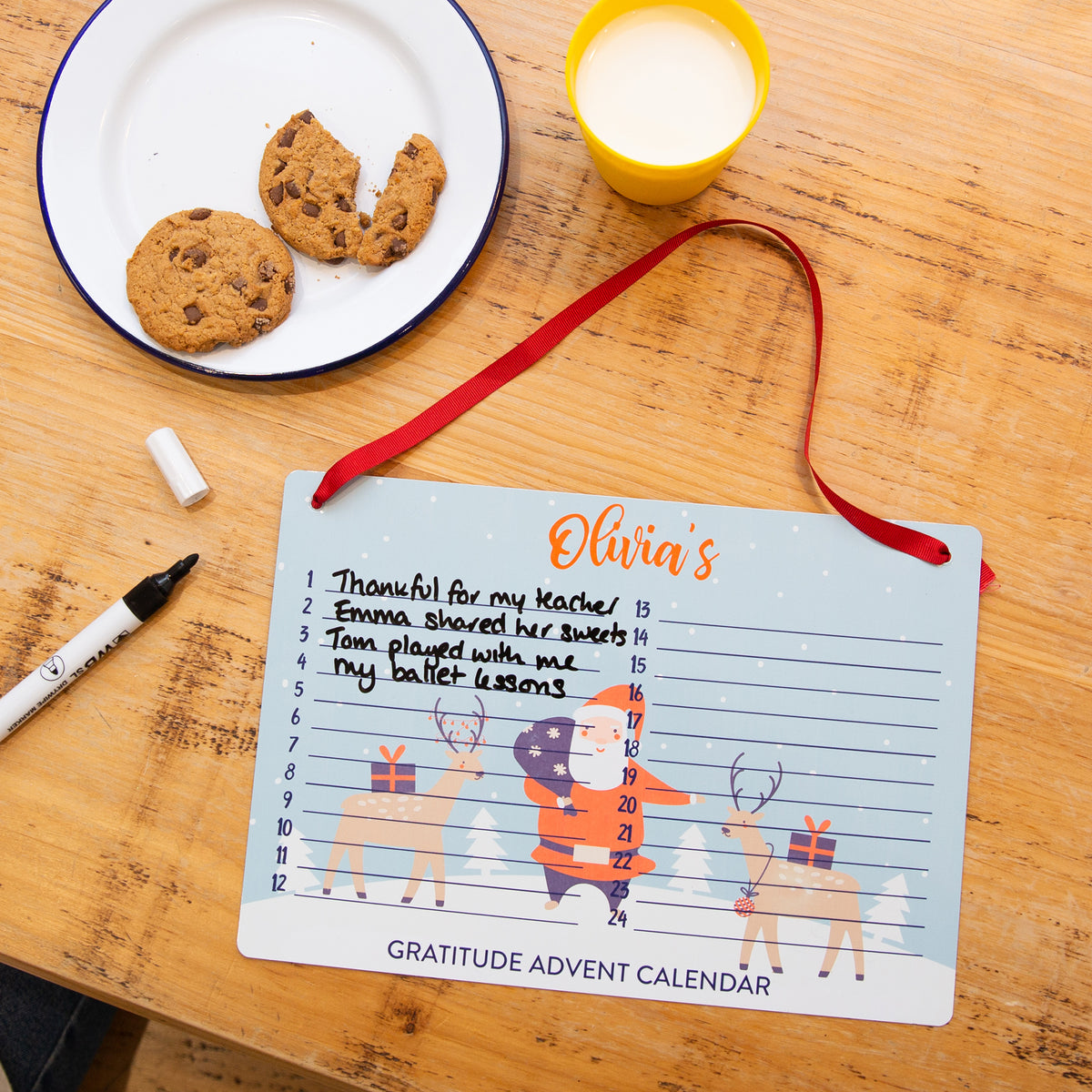 Personalised Children's Gratitude Christmas Advent Calendar