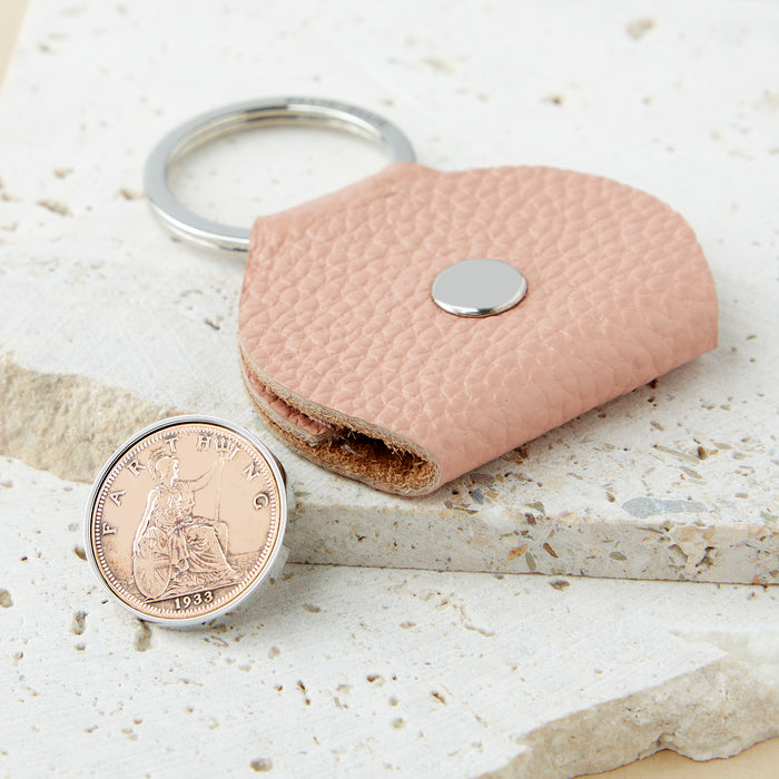 Farthing Coin Golf Marker Keyring 1920 To 1955