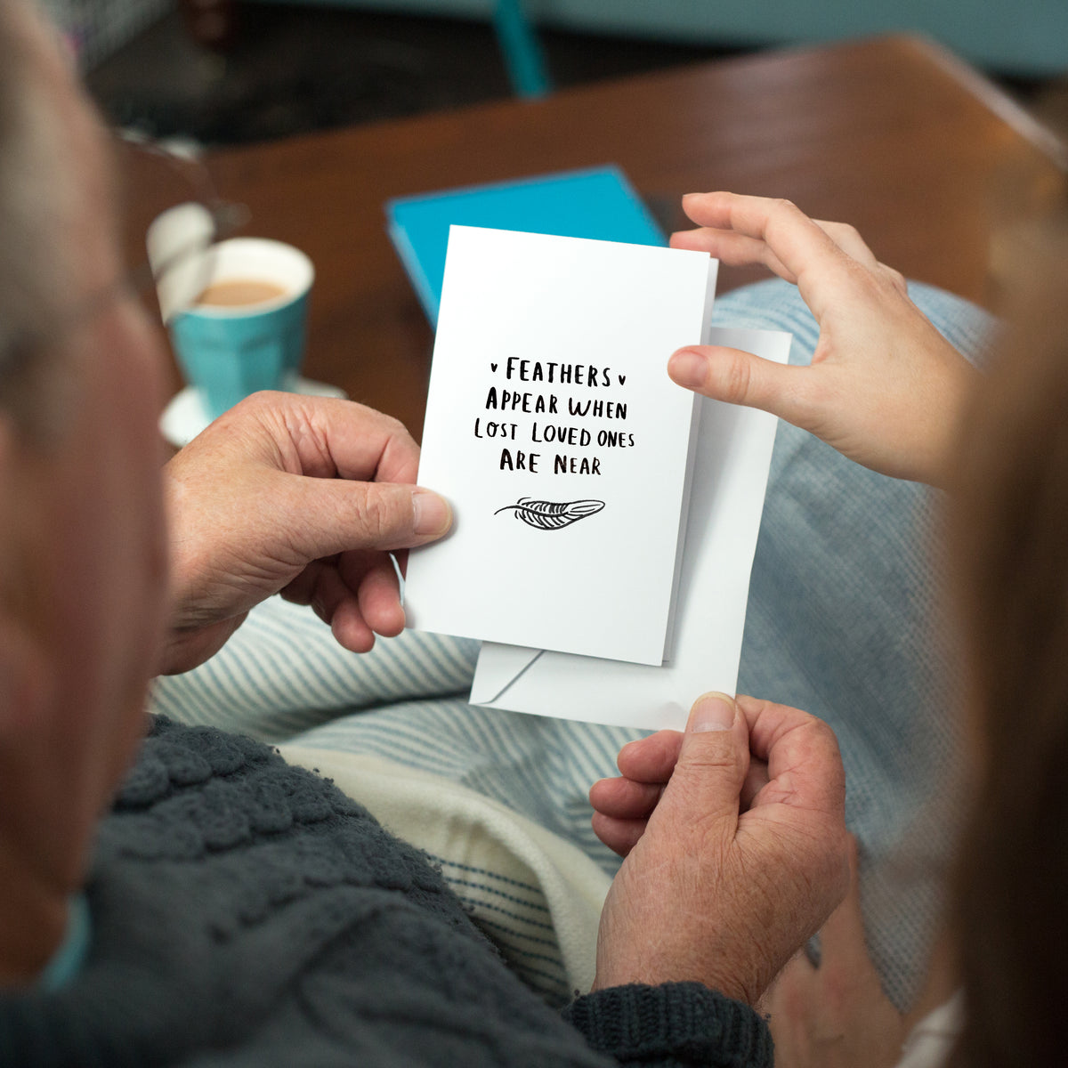 Feathers Appear When Loved One's Are Near' Remembrance Greeting Card