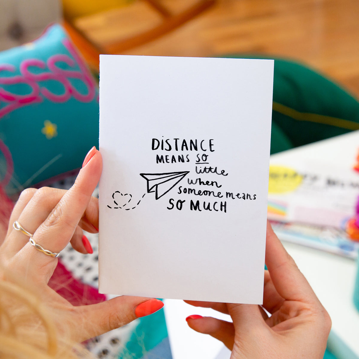 Distance Means So Little' Long Distance Miss You Card