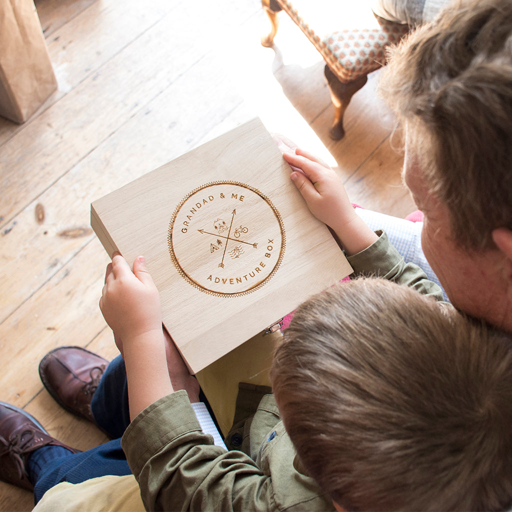 Grandad And Me' Wooden Adventure Memory Box