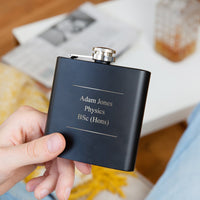 Graduation Personalised Name And Letters Hip Flask