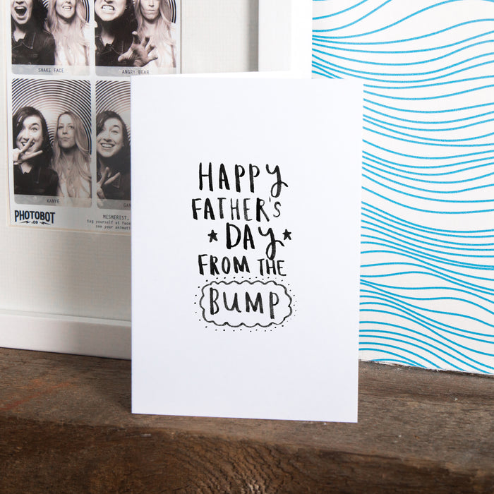 Happy Father's Day From The Bump' Greetings Card