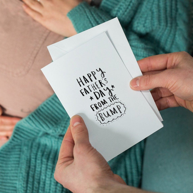 Happy Father's Day From The Bump Wooden Card Cufflinks