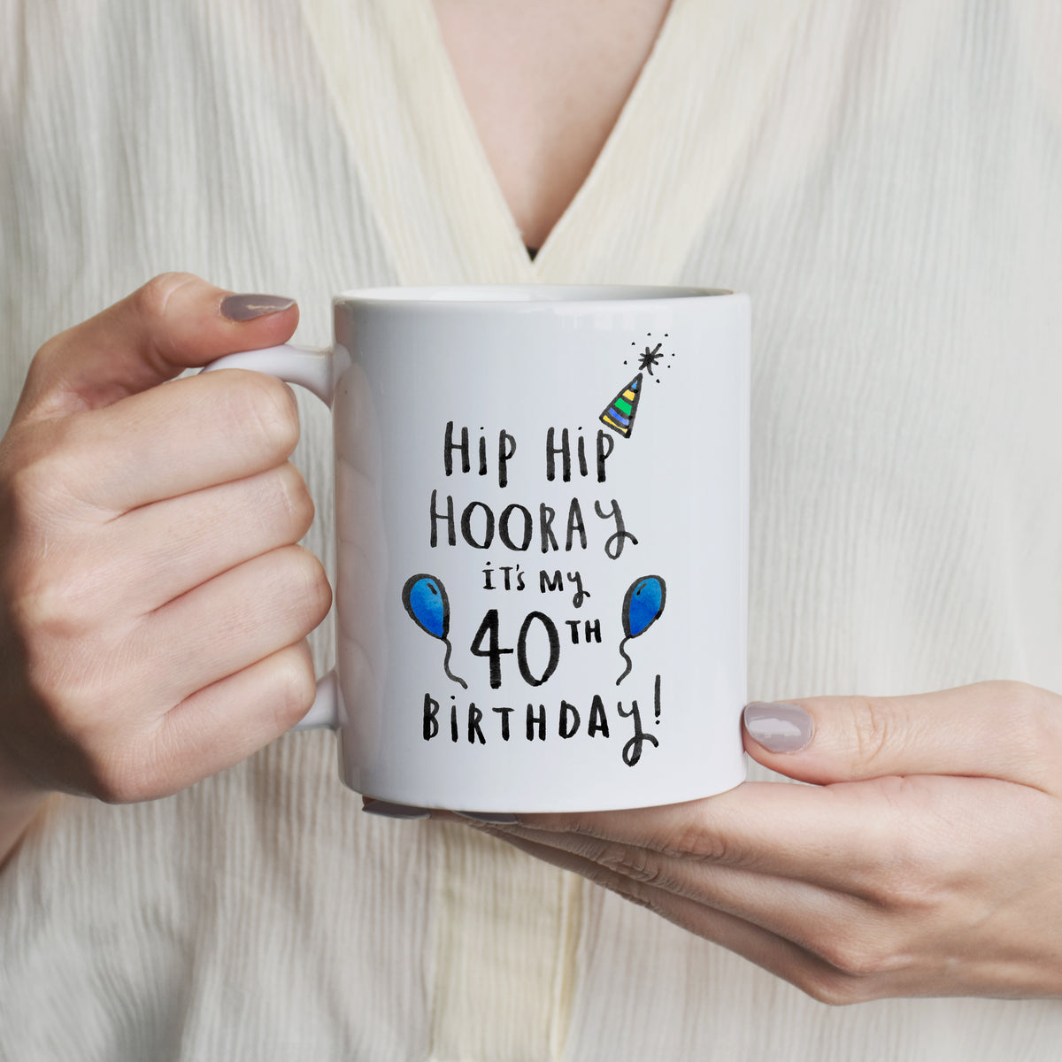 Hip Hip Hooray It's My 40th Birthday' Mug