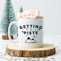 'Getting Piste' At Christmas Mug