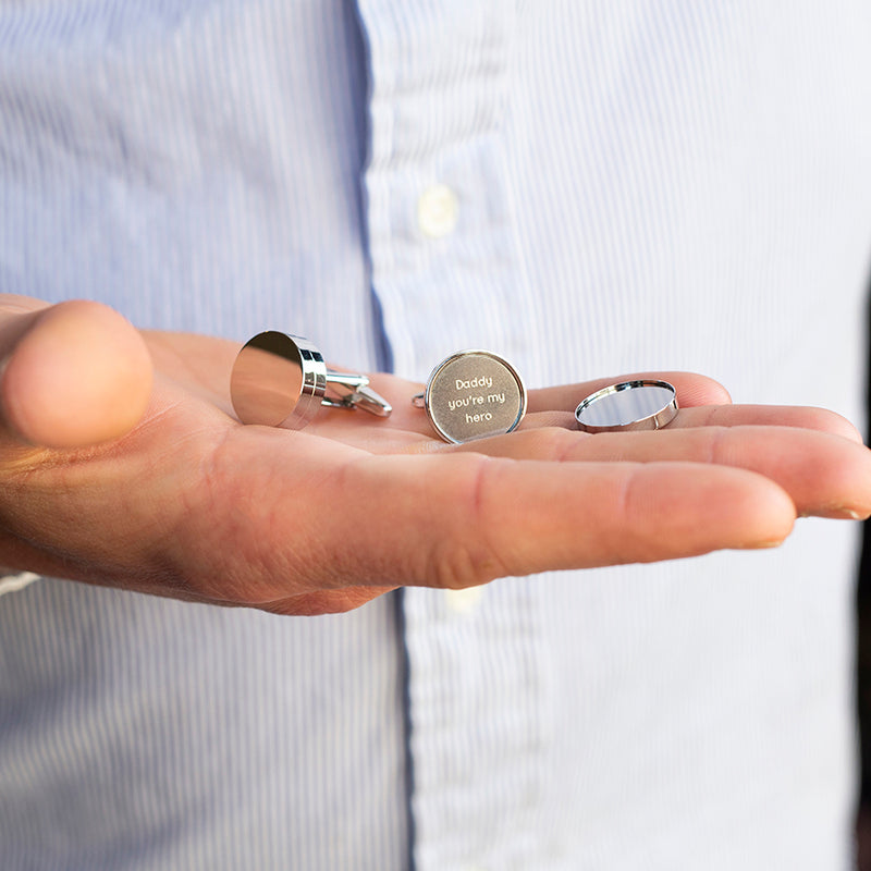 Personalised Magnetic Locket Secret Message Cufflinks