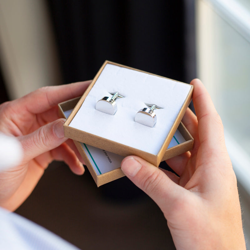 Personalised Magnetic Locket Secret Message Cufflinks