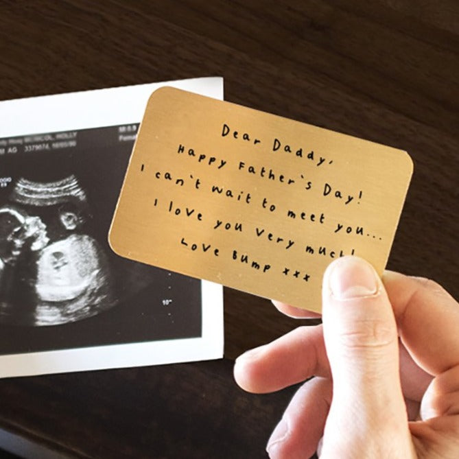 Personalised 'From The Bump' Wallet Keepsake Card