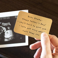 Personalised 'From The Bump' Wallet Keepsake Card