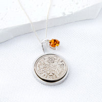 Sixpence 1965 60th Birthday Coin Necklace