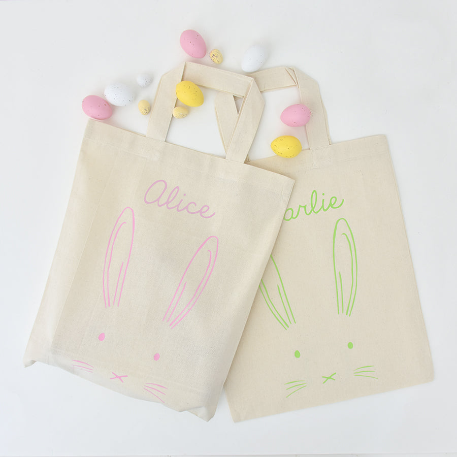 Personalised Easter Bunny Rabbit Egg Hunt Bag