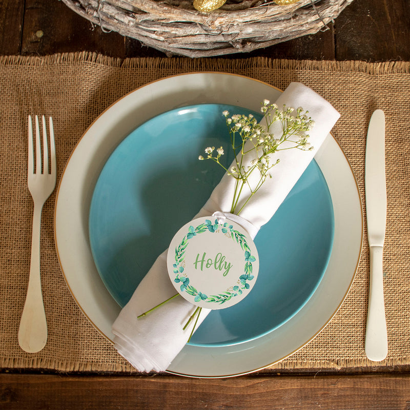 Easter Wreath Personalised Place Setting