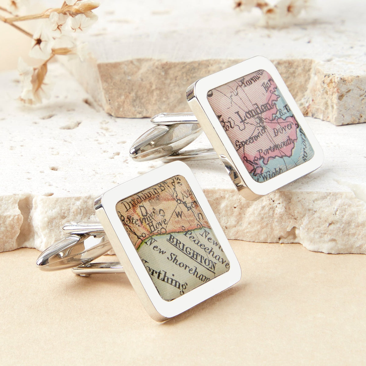 Personalised Location Map Cufflinks