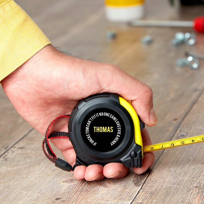 Personalised Name And Message Tape Measure