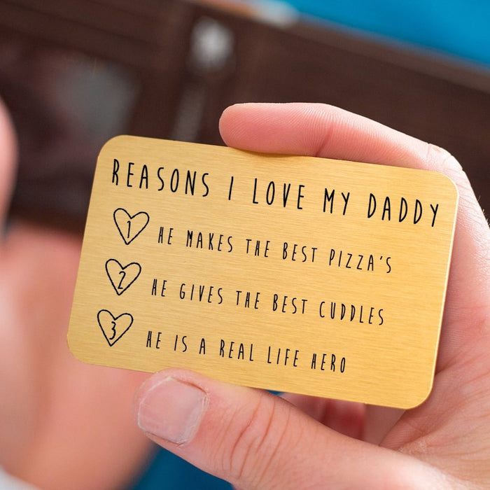 Personalised Reasons I Love You Wallet Card