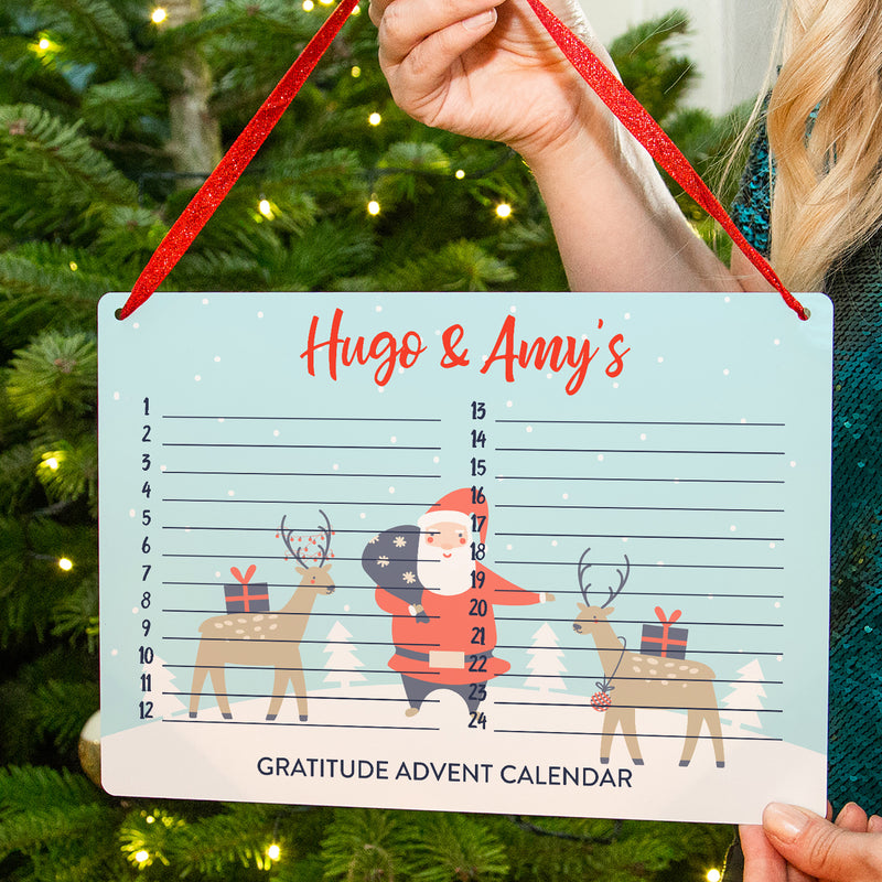 Personalised Children's Gratitude Christmas Advent Calendar