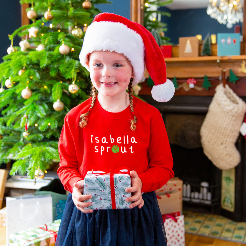 Personalised Sprout Children's Christmas Jumper Sweatshirt