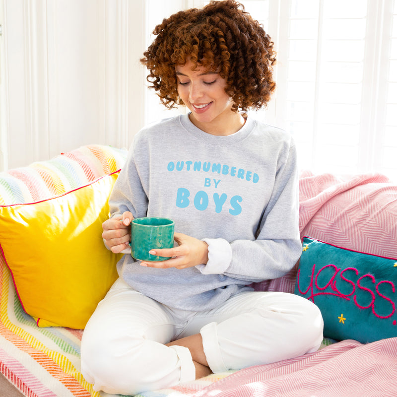 Outnumbered By Boys' Mum Jumper Sweatshirt