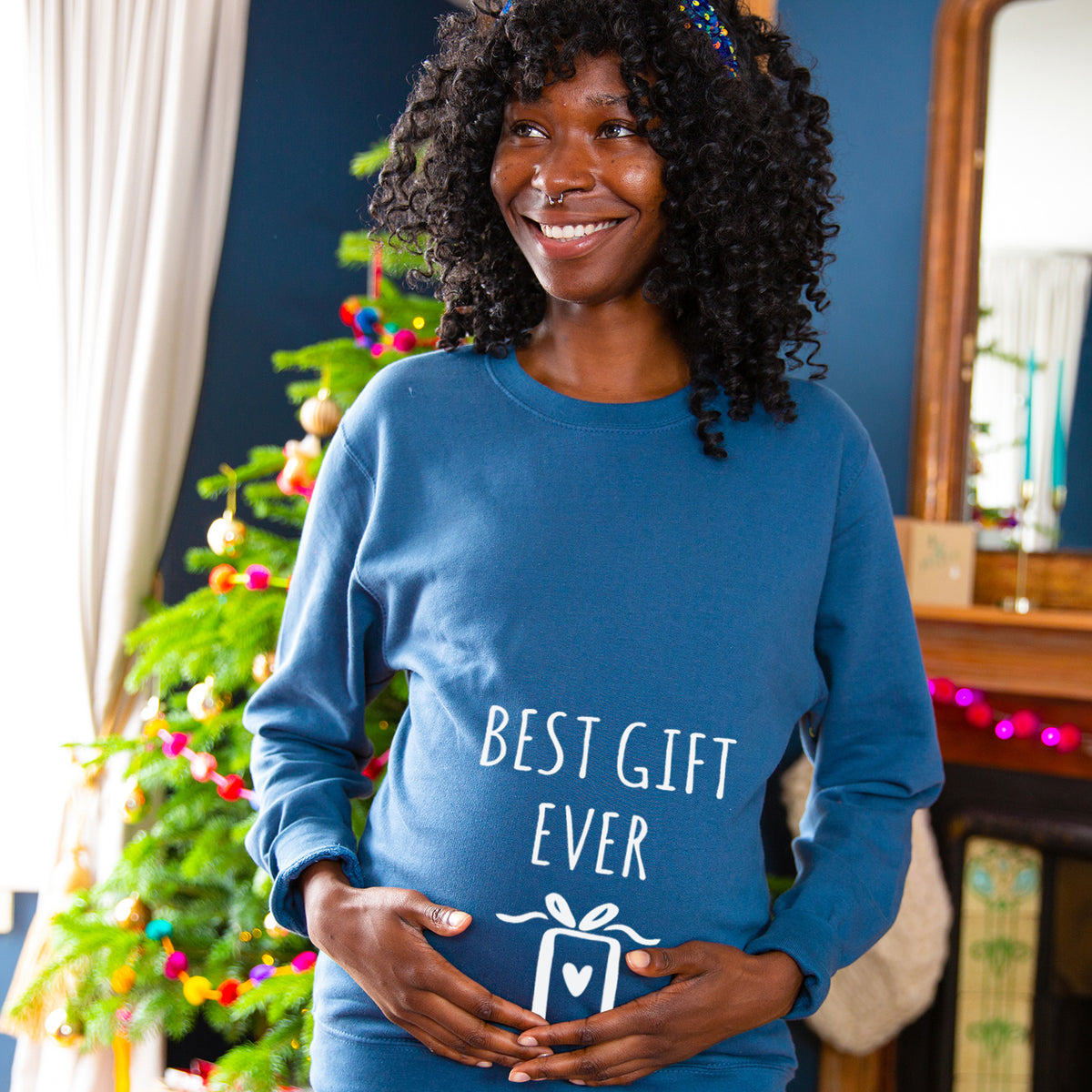 Best Gift Ever' Mum To Be Christmas Jumper Sweatshirt