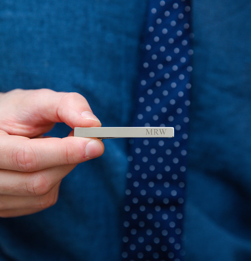 Initial Personalised Tie Clip