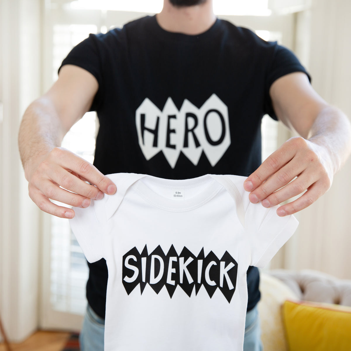 Daddy And Me Hero Sidekick T-Shirt And Babygrow Set