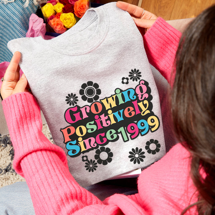 Personalised 'Growing Positively Since ...' Womens T-Shirt