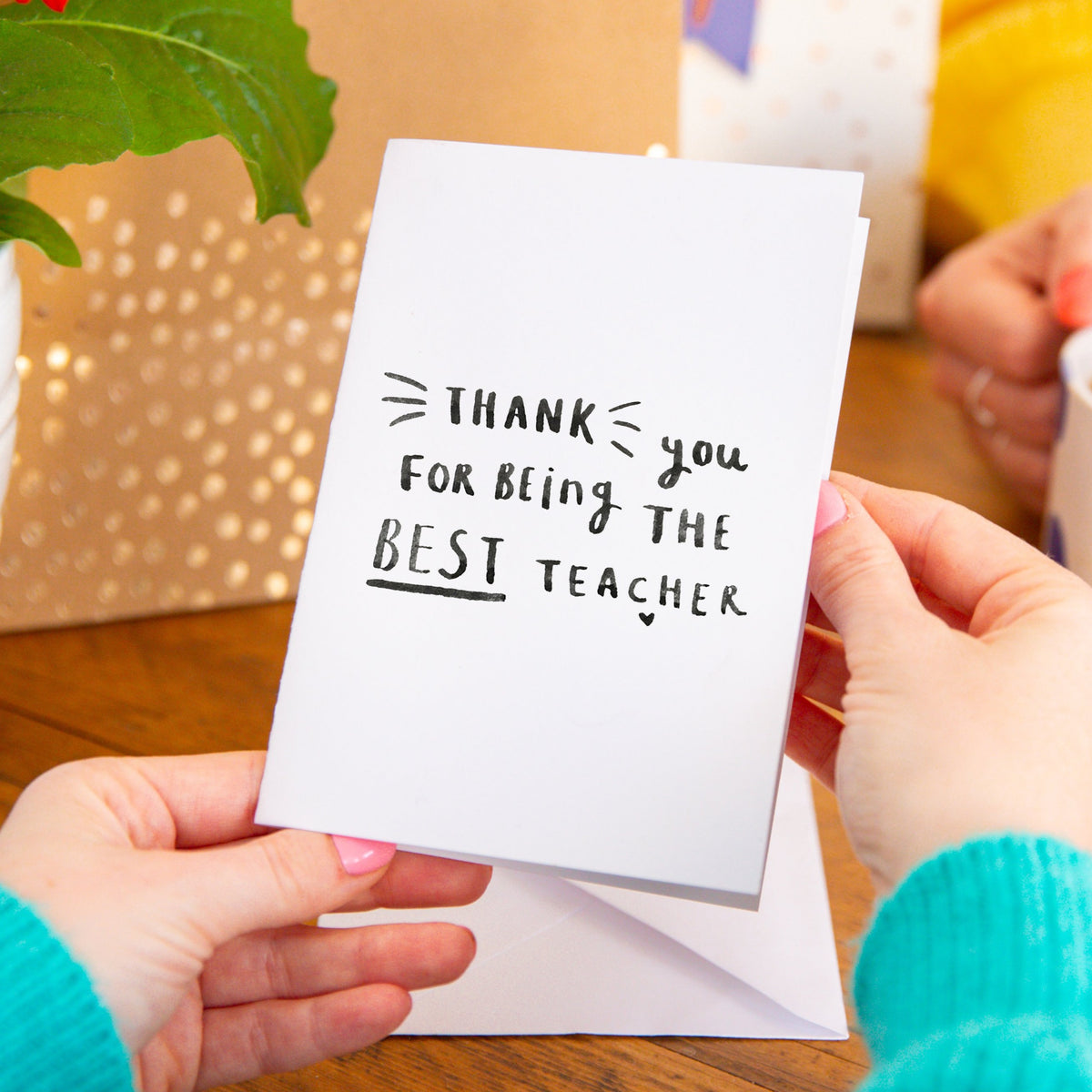 Thank You For Being The Best Teacher' Greeting Card - Ellie Ellie