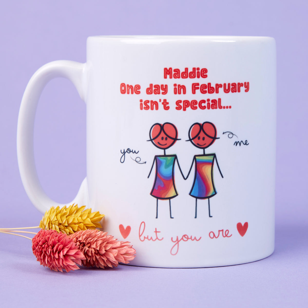 Personalised Valentines Hers And Hers Mug